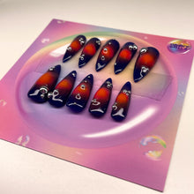 Load image into Gallery viewer, Thermal Airbrush in Blue - Luxury Press on Nails