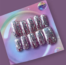 Load image into Gallery viewer, READY TO SHIP: Disco Press On Nails - Long Square Size Large