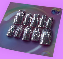 Load image into Gallery viewer, READY TO SHIP: Disco Press On Nails - Long Square Size Large