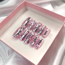 Load image into Gallery viewer, READY TO SHIP: Disco Press On Nails - Long Square Size Large