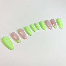 Load image into Gallery viewer, Lime Sorbet - Luxury Press On Nail Set - Classics Collection 006
