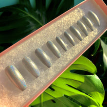 Load image into Gallery viewer, SILVER HOLO - Luxury Press On Nail Set - Classics Collection 002