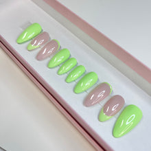 Load image into Gallery viewer, Lime Sorbet - Luxury Press On Nail Set - Classics Collection 006