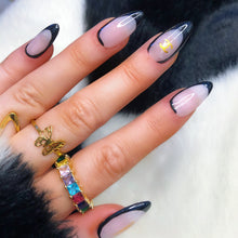 Load image into Gallery viewer, COCO NUDE - Black Abstract Luxury Press On Nail Set