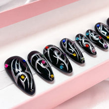 Load image into Gallery viewer, Tribal Chrome - Luxury Press On Nails - Deluxe Collection 023