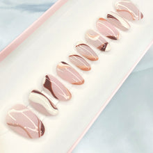 Load image into Gallery viewer, Mocha Swirls Luxury Press On Nails