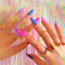 Load image into Gallery viewer, Grape Soda - Multi Purple Pink Luxury Press On Nail Set - Classics Collection 004