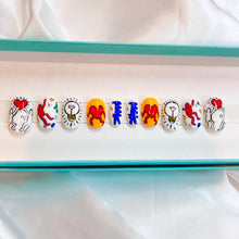Load image into Gallery viewer, Keith Haring Inspired- Luxury Press On Nail Set - Deluxe Nail art Collection 025