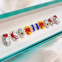 Load image into Gallery viewer, Keith Haring Inspired- Luxury Press On Nail Set - Deluxe Nail art Collection 025