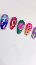 Load and play video in Gallery viewer, Neon Genesis - Mix Match Luxury Press On Nail Set - Super Deluxe Nail art Collection 009