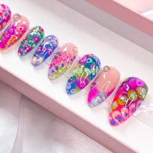 Load image into Gallery viewer, Petri- 3D Luxury Press On Nail Set - Super Deluxe Nail art Collection 005