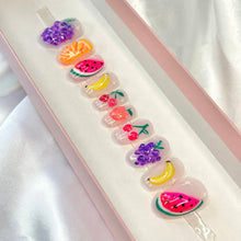 Load image into Gallery viewer, Juicy Fruit - 3D Luxury Press On Nail Set - Super Deluxe Nail art Collection 004