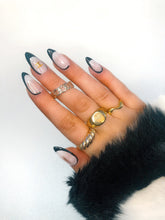 Load image into Gallery viewer, COCO NUDE - Black Abstract Luxury Press On Nail Set