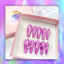 Load image into Gallery viewer, Pink Pearl - 3D Chrome Luxury Press On Nail Set - Deluxe Nail art Collection 035