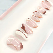 Load image into Gallery viewer, Mocha Swirls Luxury Press On Nails