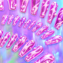 Load image into Gallery viewer, Pink Pearl - 3D Chrome Luxury Press On Nail Set - Deluxe Nail art Collection 035
