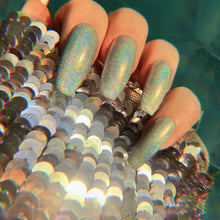 Load image into Gallery viewer, SILVER HOLO - Luxury Press On Nail Set - Classics Collection 002