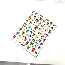 Load image into Gallery viewer, Powerpuff Girls Multicolour Nail Stickers / Decals - PPG Rainbow nail art