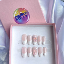 Load image into Gallery viewer, 3D Teddy French Tip Press On Nails - Colourpop Collection