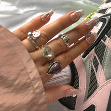 Load image into Gallery viewer, Mochi - Glitter Jelly Pink Luxury Press On Nail Set - Deluxe Collection 006 /