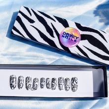 Load image into Gallery viewer, Monogram B&W Press On Nail Set - Super Deluxe 002 /