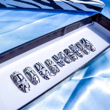 Load image into Gallery viewer, Monogram B&W Press On Nail Set - Super Deluxe 002 /