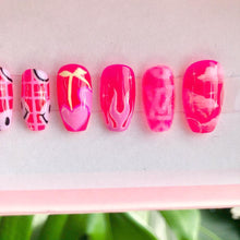 Load image into Gallery viewer, Jelly Skies - Pink Jelly Mix n Match Luxury Press On Nail Set - Deluxe Collection 007 /