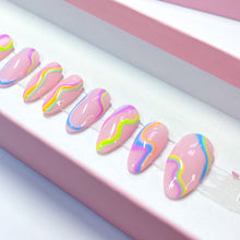 Load image into Gallery viewer, READY TO SHIP: ‘Spring Smoothie’ Press On Nails - Size Small Medium Almond