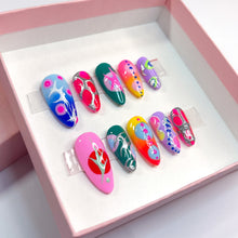 Load image into Gallery viewer, Neon Genesis - Mix Match Luxury Press On Nail Set - Super Deluxe Nail art Collection 009