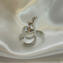 Load image into Gallery viewer, Silver Swirl Fingertip Midi Set of 3 Stackable Statement Rings