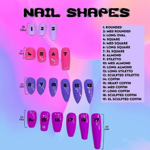 Load image into Gallery viewer, Thermochromatic- 3D Colour Changing Luxury Press On Nail Set - Nail art Collection / chrome silver multicolour iridescent abstract
