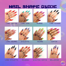 Load image into Gallery viewer, Gradient Chrome 3D Pink Purple Silver Press On Nail Set
