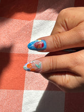 Load image into Gallery viewer, Lisbon - Mix Match Luxury Press On Nail Set - Portuguese tiles fruit matte sangria
