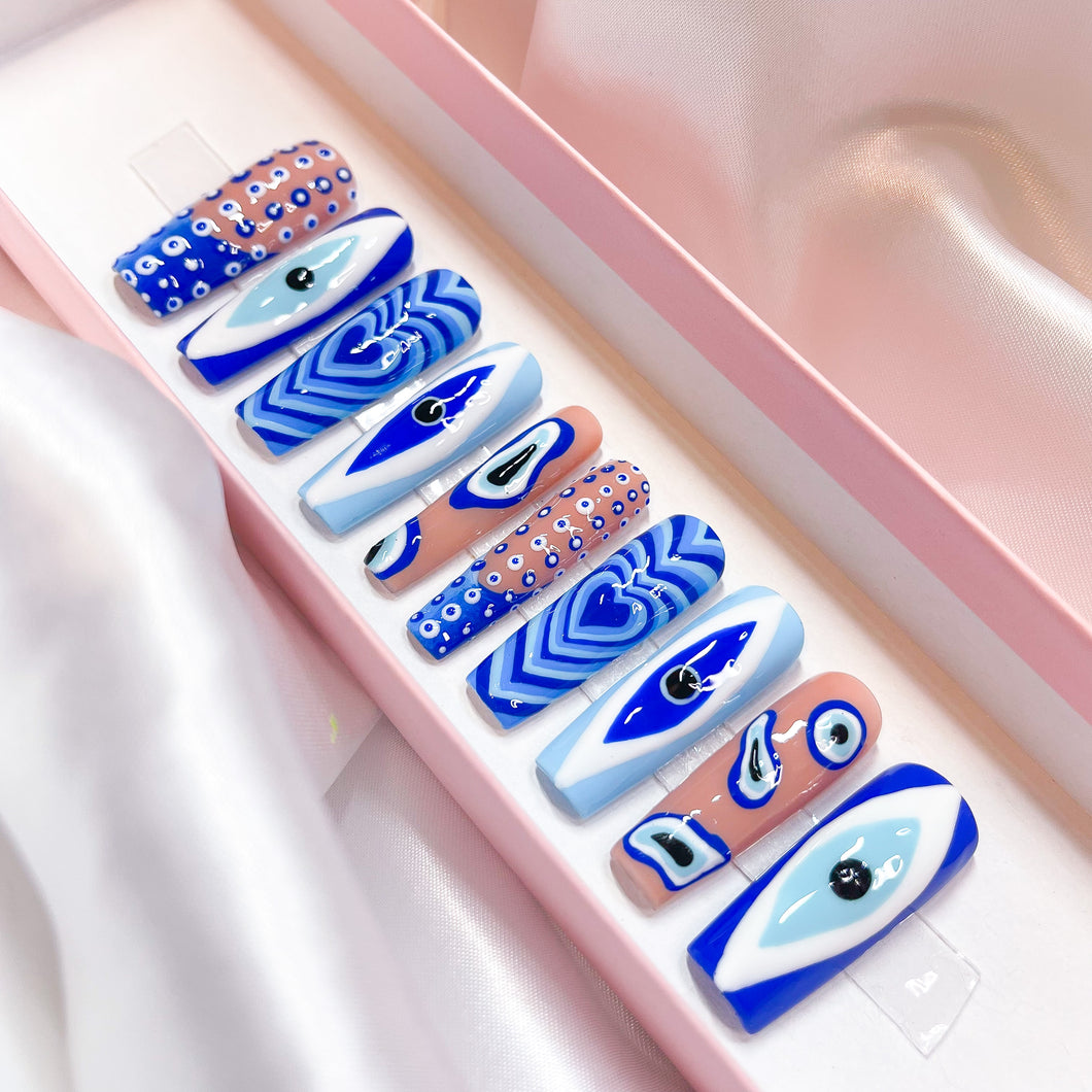 Evil Eye Mix N Match - Luxury Press On Nails - Super Deluxe Collection