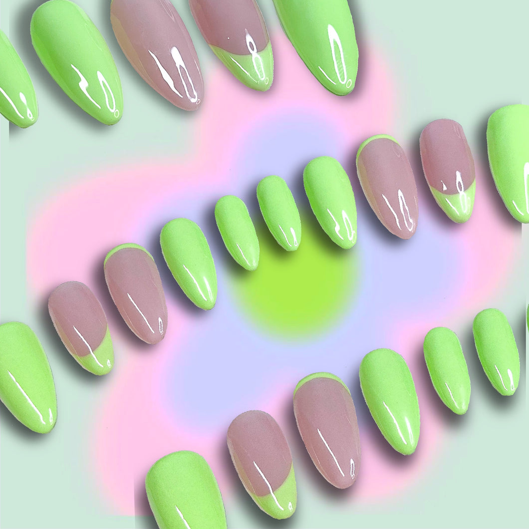 Lime Sorbet - Luxury Press On Nail Set - Classics Collection 006