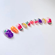 Load image into Gallery viewer, Juicy Fruit - 3D Luxury Press On Nail Set - Super Deluxe Nail art Collection 004
