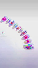 Load and play video in Gallery viewer, Orbital - Luxury Press On Nail Set - Super Deluxe Nail art Collection 003
