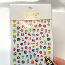 Load and play video in Gallery viewer, Murakami Daisy Multicolour Nail Stickers / Decals
