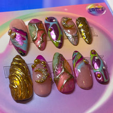 Load image into Gallery viewer, Kaleidoscope- 3D Luxury Press On Nail Set - Super Deluxe Nail art Collection 009
