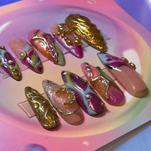 Load image into Gallery viewer, Kaleidoscope- 3D Luxury Press On Nail Set - Super Deluxe Nail art Collection 009
